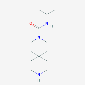 molecular formula C13H25N3O B8035333 N-Isopropyl-3,9-diazaspiro[5.5]undecane-3-carboxamide 