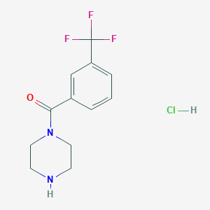 molecular formula C12H14ClF3N2O B8035341 Piperazin-1-yl(3-(trifluoromethyl)phenyl)methanone hydrochloride 