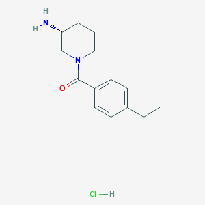 molecular formula C15H23ClN2O B8035361 (R)-(3-Aminopiperidin-1-yl)(4-isopropylphenyl)methanone hydrochloride 