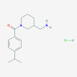 molecular formula C16H25ClN2O B8035368 (3-(Aminomethyl)piperidin-1-yl)(4-isopropylphenyl)methanone hydrochloride 