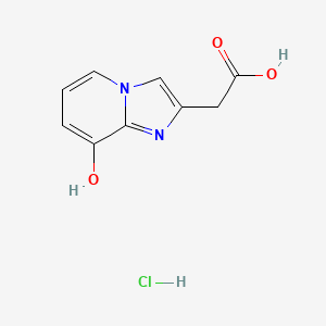 molecular formula C9H9ClN2O3 B8035392 (8-Hydroxy-imidazo[1,2-a]pyridin-2-yl)-acetic acid, hydrochloride 