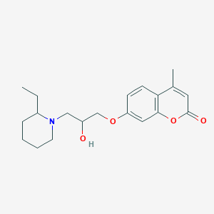 molecular formula C20H27NO4 B8035406 7-[3-(2-Ethylpiperidin-1-yl)-2-hydroxypropoxy]-4-methylchromen-2-one 
