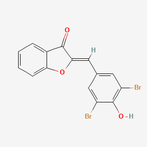 molecular formula C15H8Br2O3 B8035431 (2Z)-2-[(3,5-dibromo-4-hydroxyphenyl)methylidene]-1-benzofuran-3-one 