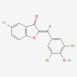 (2Z)-5-chloro-2-[(3,5-dibromo-4-hydroxyphenyl)methylidene]-1-benzofuran-3-one