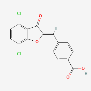4-[(Z)-(4,7-dichloro-3-oxo-1-benzofuran-2-ylidene)methyl]benzoic acid