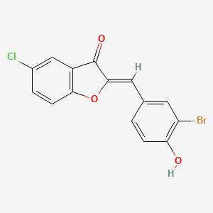 (2Z)-2-[(3-bromo-4-hydroxyphenyl)methylidene]-5-chloro-1-benzofuran-3-one