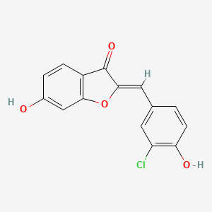 (2Z)-2-[(3-chloro-4-hydroxyphenyl)methylidene]-6-hydroxy-1-benzofuran-3-one
