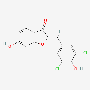 molecular formula C15H8Cl2O4 B8035600 (2Z)-2-[(3,5-dichloro-4-hydroxyphenyl)methylidene]-6-hydroxy-1-benzofuran-3-one 