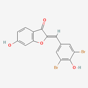 (2Z)-2-[(3,5-dibromo-4-hydroxyphenyl)methylidene]-6-hydroxy-1-benzofuran-3-one