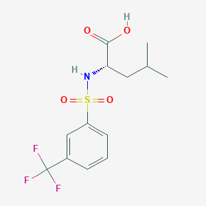 4-Methyl-2-(([3-(trifluoromethyl)phenyl]sulfonyl)amino)pentanoic acid