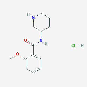 molecular formula C13H19ClN2O2 B8035761 2-Methoxy-N-(piperidin-3-yl)benzamide hydrochloride 
