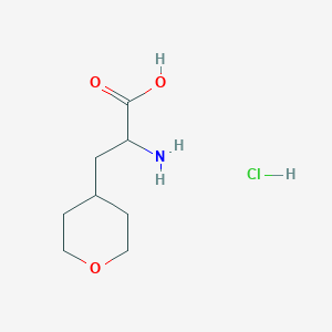 molecular formula C8H16ClNO3 B8035820 2-Amino-3-(tetrahydro-2H-pyran-4-yl)propanoic acid hydrochloride 