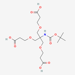 molecular formula C18H31NO11 B8035847 Boc-NH-Tri-(carbonylethoxymethyl)-methane 