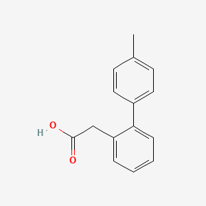 molecular formula C15H14O2 B8035867 2-(4'-Methyl-[1,1'-biphenyl]-2-yl)acetic acid 