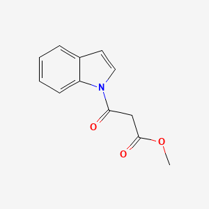 molecular formula C12H11NO3 B8035893 beta-Oxo-3-(1H-indole-1-yl)propionic acid methyl ester 