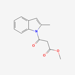 molecular formula C13H13NO3 B8035898 Methyl 3-(2-methylindol-1-yl)-3-oxopropanoate 