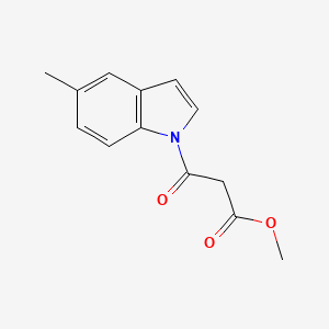 molecular formula C13H13NO3 B8035900 Methyl 3-(5-methylindol-1-yl)-3-oxopropanoate 