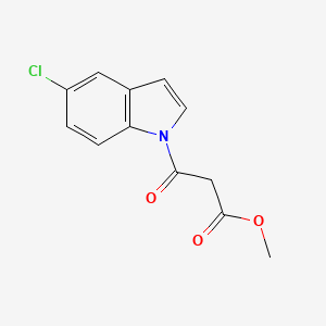 molecular formula C12H10ClNO3 B8035904 Methyl 3-(5-chloroindol-1-yl)-3-oxopropanoate 