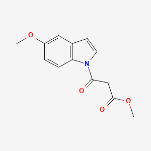 molecular formula C13H13NO4 B8035907 Methyl 3-(5-methoxyindol-1-yl)-3-oxopropanoate 