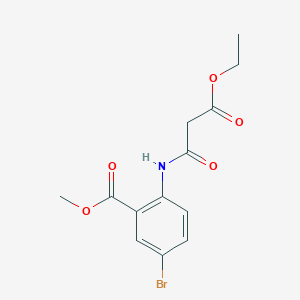 molecular formula C13H14BrNO5 B8035915 Methyl 5-bromo-2-[(3-ethoxy-3-oxopropanoyl)amino]benzoate 