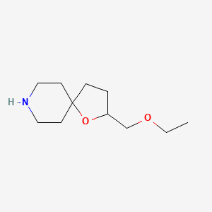 molecular formula C11H21NO2 B8035921 2-(Ethoxymethyl)-1-oxa-8-azaspiro[4.5]decane 