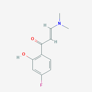 molecular formula C11H12FNO2 B8035937 3-(二甲氨基)-1-(4-氟-2-羟基苯基)丙-2-烯-1-酮 