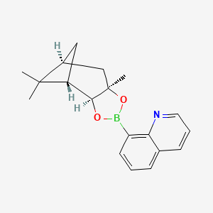 molecular formula C19H22BNO2 B8035996 8-[(1S,2S,6R,8S)-6,9,9-Trimethyl-3,5-dioxa-4-boratricyclo[6.1.1.0(2,6)]decan-4-yl]quinoline 