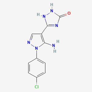 molecular formula C11H9ClN6O B8036312 CID 121000024 