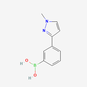 molecular formula C10H11BN2O2 B8036341 [3-(1-Methyl-1h-pyrazol-3-yl)phenyl]boronic acid 