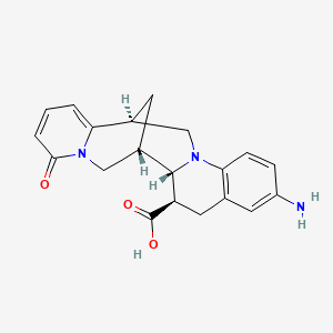 molecular formula C20H21N3O3 B8036353 (1S,2S,3R,13S)-7-amino-18-oxo-11,19-diazapentacyclo[11.7.1.02,11.05,10.014,19]henicosa-5(10),6,8,14,16-pentaene-3-carboxylic acid 