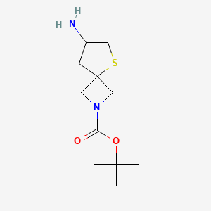 molecular formula C11H20N2O2S B8036416 Tert-butyl 7-amino-5-thia-2-azaspiro[3.4]octane-2-carboxylate 