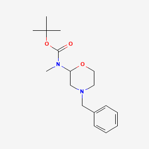 molecular formula C17H26N2O3 B8036541 tert-Butyl (4-benzylmorpholin-2-yl)(methyl)carbamate 