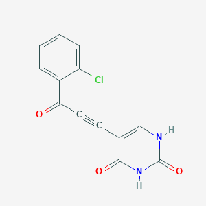 molecular formula C13H7ClN2O3 B8036574 5-[3-(2-chlorophenyl)-3-oxoprop-1-ynyl]-1H-pyrimidine-2,4-dione 