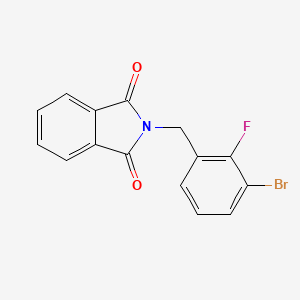 molecular formula C15H9BrFNO2 B8036591 2-[(3-Bromo-2-fluorophenyl)methyl]isoindole-1,3-dione 