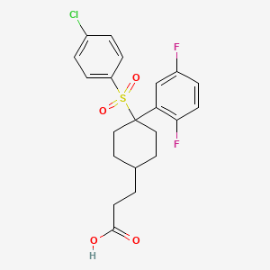 molecular formula C21H21ClF2O4S B8036628 MK-0752 CAS No. 952578-68-6
