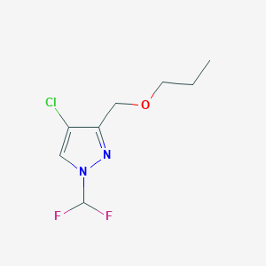 molecular formula C8H11ClF2N2O B8036640 4-chloro-1-(difluoromethyl)-3-(propoxymethyl)-1H-pyrazole 