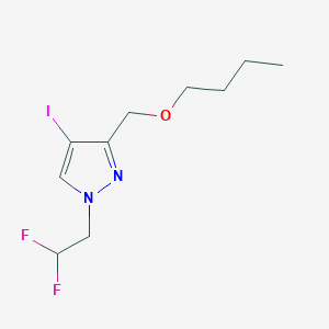 molecular formula C10H15F2IN2O B8036646 3-(butoxymethyl)-1-(2,2-difluoroethyl)-4-iodo-1H-pyrazole 