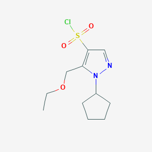 1-cyclopentyl-5-(ethoxymethyl)-1H-pyrazole-4-sulfonyl chloride