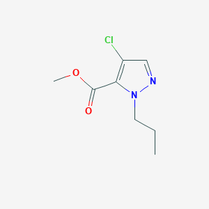 molecular formula C8H11ClN2O2 B8036702 methyl 4-chloro-1-propyl-1H-pyrazole-5-carboxylate 
