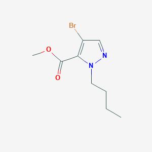 molecular formula C9H13BrN2O2 B8036707 methyl 4-bromo-1-butyl-1H-pyrazole-5-carboxylate 
