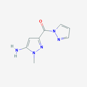 molecular formula C8H9N5O B8036721 1-methyl-3-(1H-pyrazol-1-ylcarbonyl)-1H-pyrazol-5-amine 