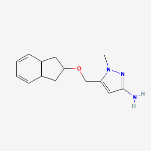 molecular formula C14H19N3O B8036722 5-[(2,3,3a,7a-tetrahydro-1H-inden-2-yloxy)methyl]-1-methyl-1H-pyrazol-3-amine 