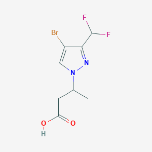3-[4-bromo-3-(difluoromethyl)-1H-pyrazol-1-yl]butanoic acid