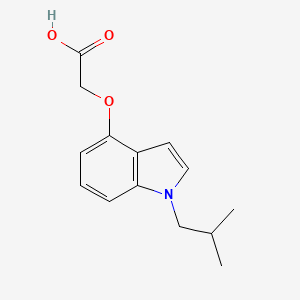 molecular formula C14H17NO3 B8036809 2-[1-(2-Methylpropyl)indol-4-yl]oxyacetic acid 