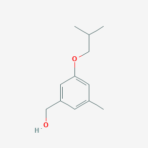 molecular formula C12H18O2 B8036834 (3-Isobutoxy-5-methyl-phenyl)-methanol 
