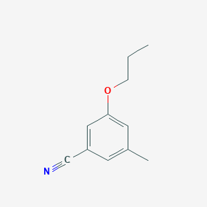 molecular formula C11H13NO B8036840 3-Methyl-5-propoxybenzonitrile 