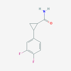 molecular formula C10H9F2NO B8036869 2-(3,4-二氟苯基)环丙烷-1-甲酰胺 