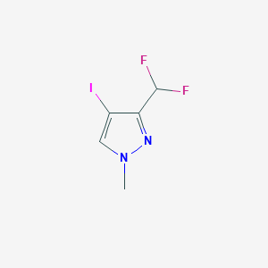 molecular formula C5H5F2IN2 B8036886 3-(difluoromethyl)-4-iodo-1-methyl-1H-pyrazole 