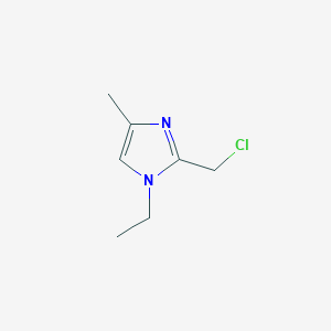 molecular formula C7H11ClN2 B8036914 2-(chloromethyl)-1-ethyl-4-methyl-1H-imidazole 