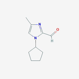 molecular formula C10H14N2O B8036941 1-cyclopentyl-4-methyl-1H-imidazole-2-carbaldehyde 